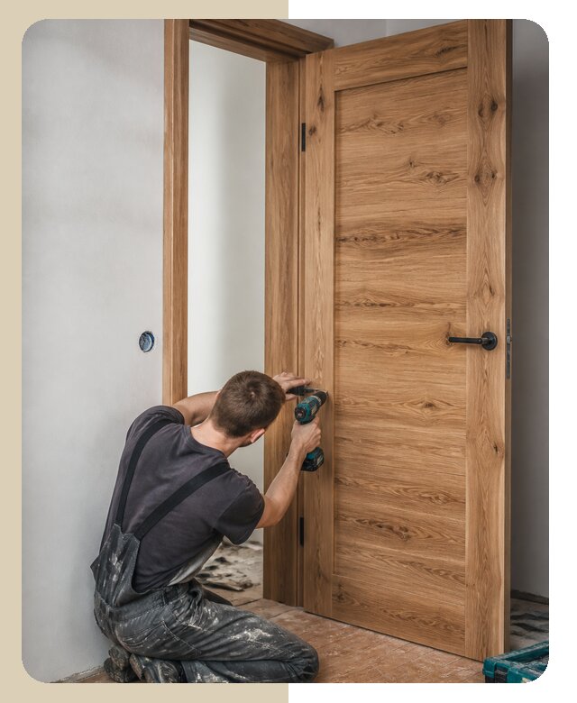 Профессиональный монтаж деревянной двери в Тейково под ключ